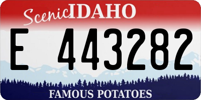 ID license plate E443282