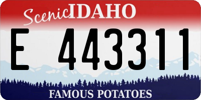 ID license plate E443311