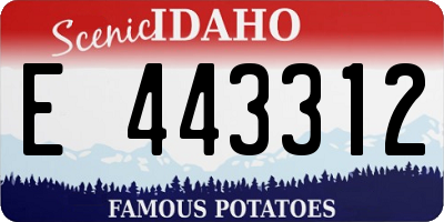 ID license plate E443312