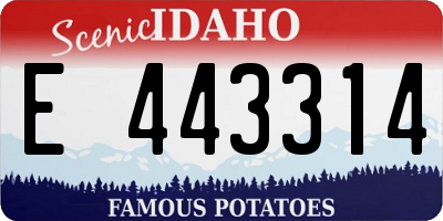 ID license plate E443314