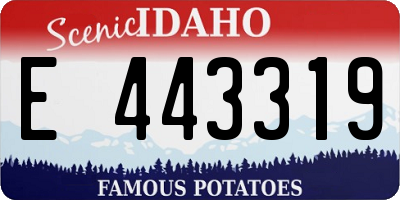 ID license plate E443319