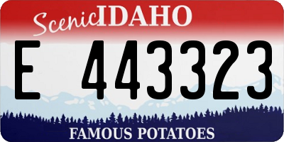 ID license plate E443323