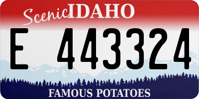 ID license plate E443324
