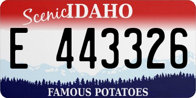 ID license plate E443326