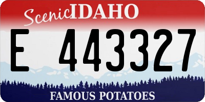 ID license plate E443327