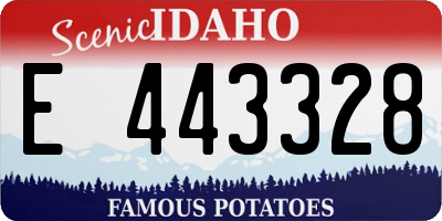 ID license plate E443328