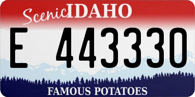 ID license plate E443330