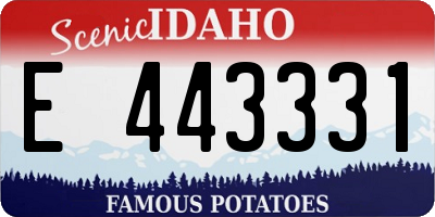 ID license plate E443331