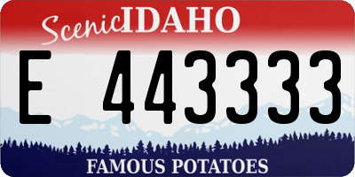ID license plate E443333