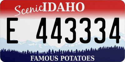 ID license plate E443334
