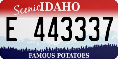 ID license plate E443337