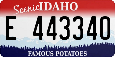 ID license plate E443340