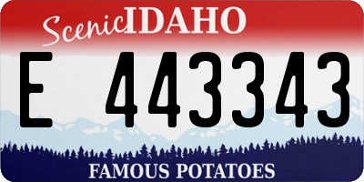 ID license plate E443343