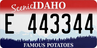 ID license plate E443344