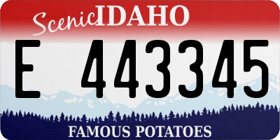 ID license plate E443345