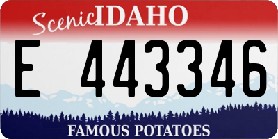 ID license plate E443346