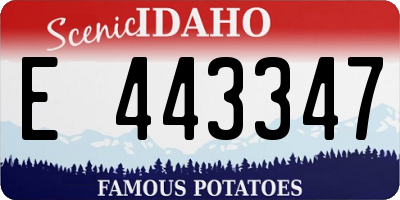 ID license plate E443347