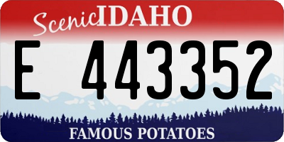 ID license plate E443352