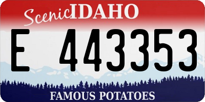 ID license plate E443353