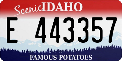 ID license plate E443357