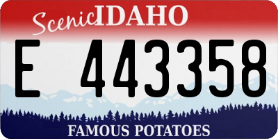 ID license plate E443358