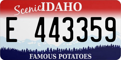 ID license plate E443359