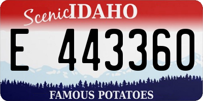 ID license plate E443360