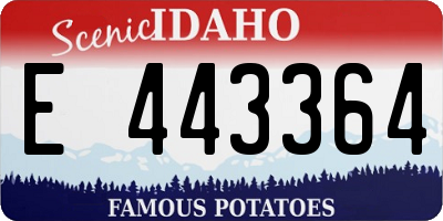 ID license plate E443364