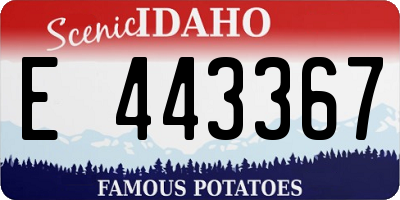 ID license plate E443367