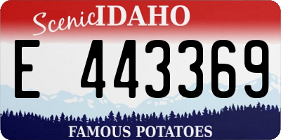 ID license plate E443369