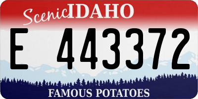 ID license plate E443372