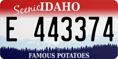 ID license plate E443374