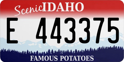 ID license plate E443375