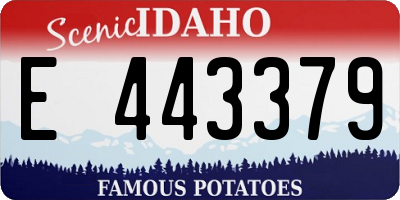 ID license plate E443379