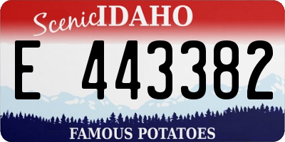 ID license plate E443382