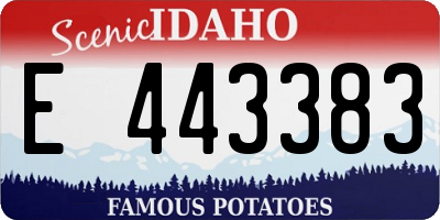 ID license plate E443383