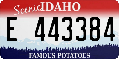 ID license plate E443384