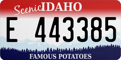 ID license plate E443385