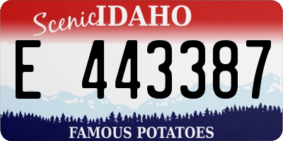 ID license plate E443387