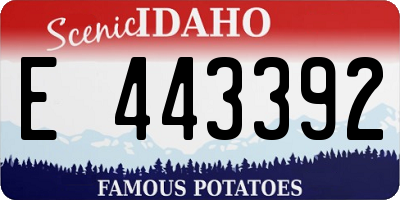ID license plate E443392