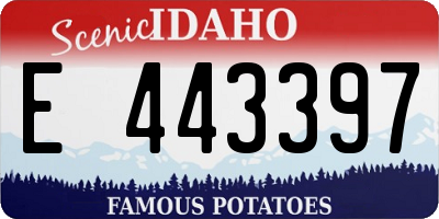 ID license plate E443397