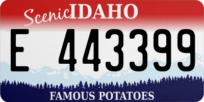 ID license plate E443399