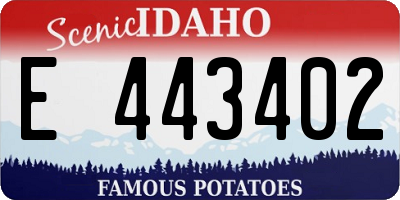 ID license plate E443402