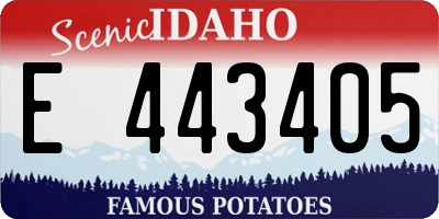 ID license plate E443405