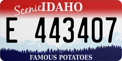 ID license plate E443407