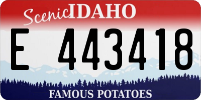 ID license plate E443418