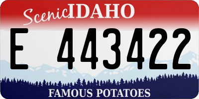 ID license plate E443422