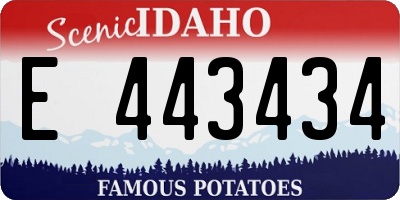 ID license plate E443434