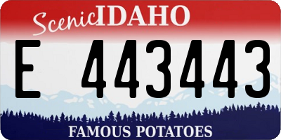 ID license plate E443443