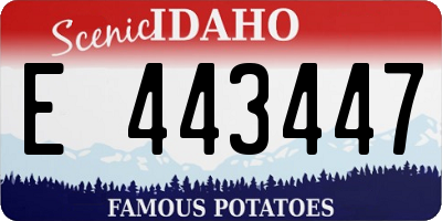 ID license plate E443447